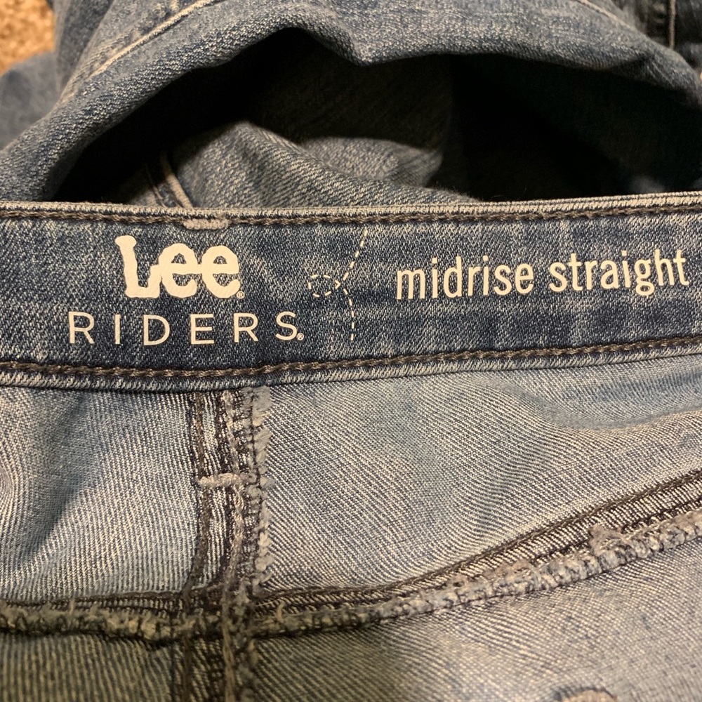Size 18 Lee Midrise Straight Light Blue Jeans
